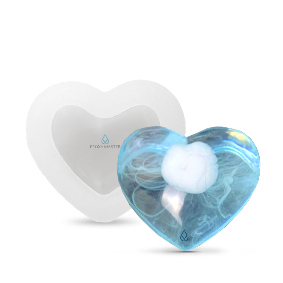 Силиконовый молд - 3D Сердце, 5х4см