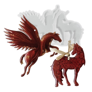 Силиконовый молд - Единорог и Пегас #1, 19х13см