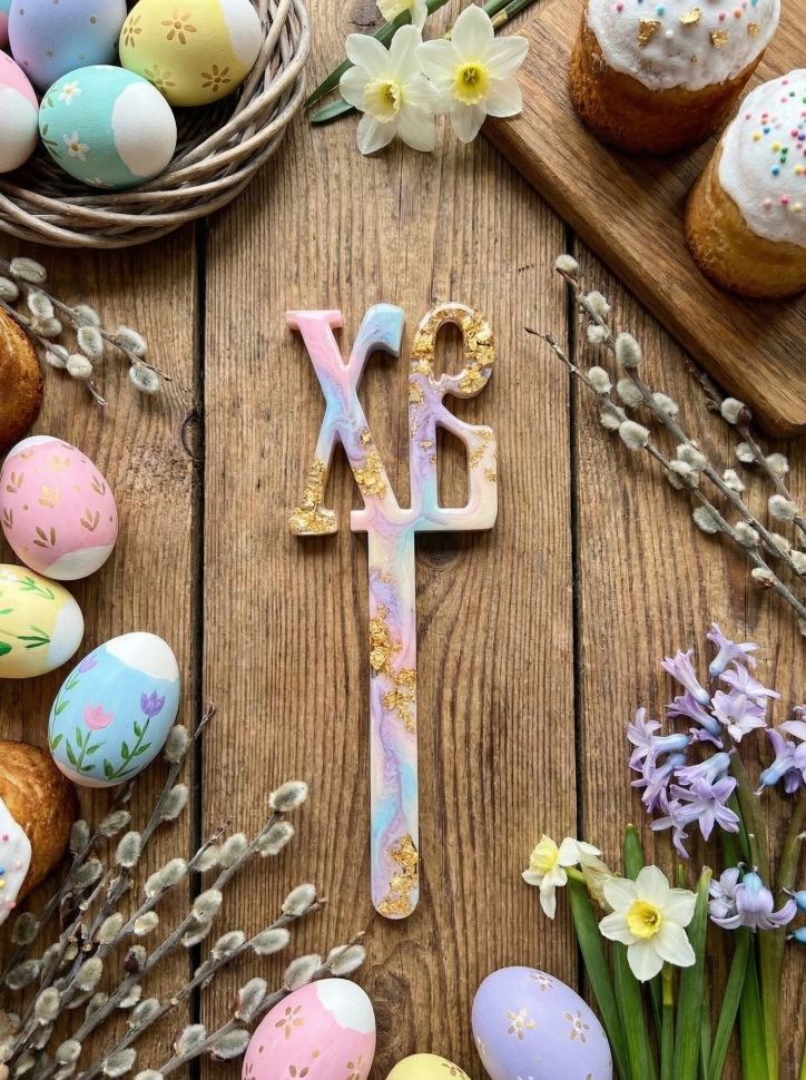 Силиконовый молд - Пасхальный топпер для кулича