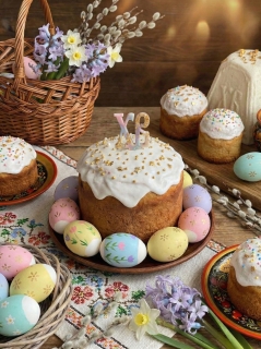 Силиконовый молд - Пасхальный топпер для кулича "ХВ", 12х5см