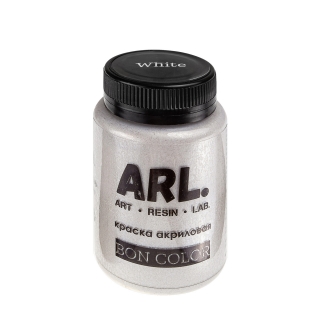 Акриловая перламутровая краска ARL "Искрящаяся белая", 100мл