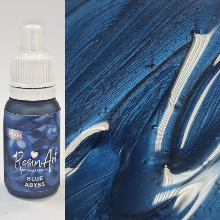 Blue abyss PEARL перламутровый краситель для эпоксидной смолы ResinArt, 10мл
