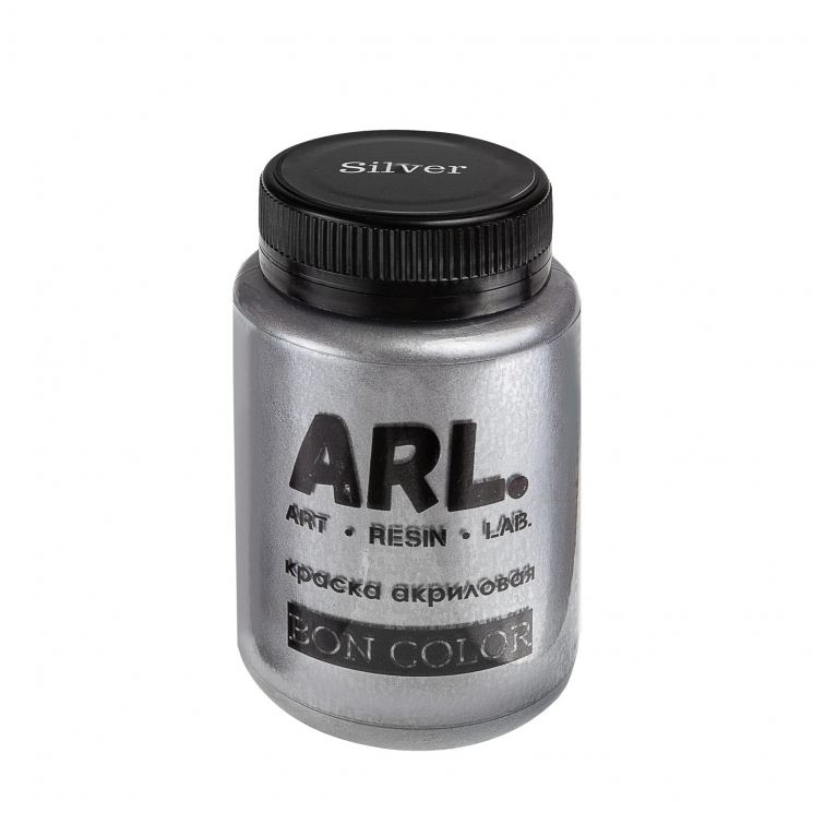 Акриловая перламутровая краска ARL "Серебряная", 100мл