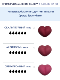 Колер для гипса Akstone бордовый, 10мл