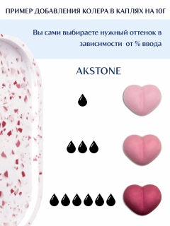 Колер для гипса Akstone бордовый, 10мл