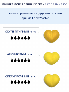 Колер для гипса Akstone желтый, 10мл