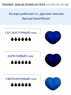 Колер для гипса Akstone синий, 10мл