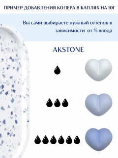Колер для гипса Akstone васильковый, 10мл