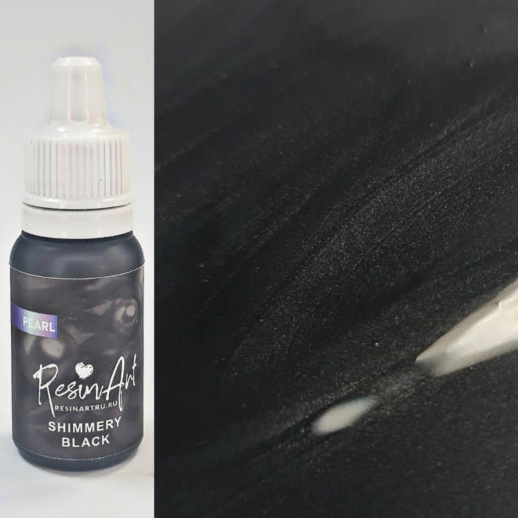 Shimmery black PEARL перламутровый краситель для эпоксидной смолы ResinArt, 10мл