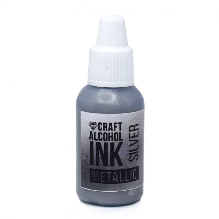 Алкогольные чернила Craft Alcohol INK Silver, 20мл