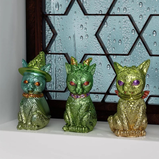 Силиконовый молд - Демоническая кошка 3D, 10х6см