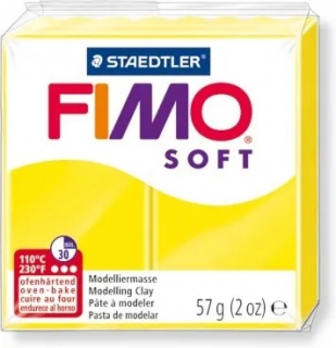 Полимерная глина FIMO Soft, "Лимонный", 57г