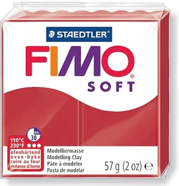 Полимерная глина FIMO Soft, "Рождественский красный", 57г