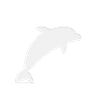 Силиконовый молд - Коастер дельфин, 22х12см