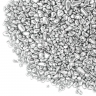 Стеклянные камушки перламутровые серебряные, 100г