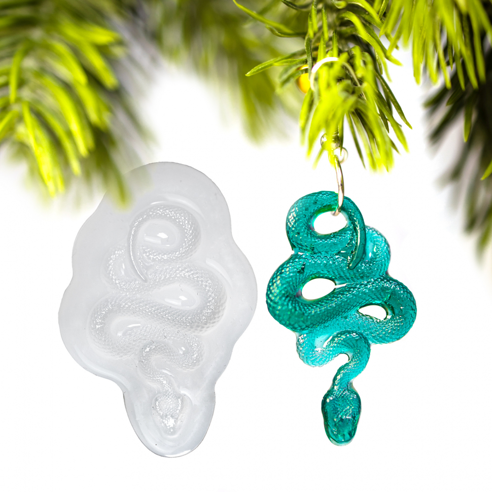 Силиконовый молд - Маленькая змейка, 5х3,5см 