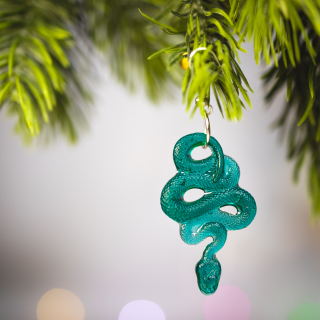 Силиконовый молд - Маленькая змейка, 5х3,5см 