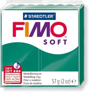 Полимерная глина FIMO Soft, "Изумруд", 57г