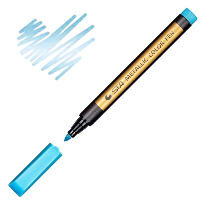 Металлизированный маркер для создания эффектов, голубой