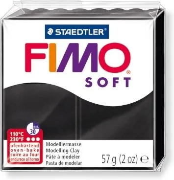 Полимерная глина FIMO Soft, "Черный", 57г