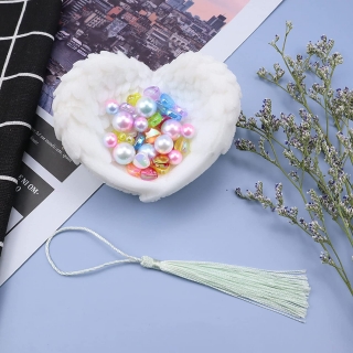 Силиконовый молд - Блюдце перья, 12х9см