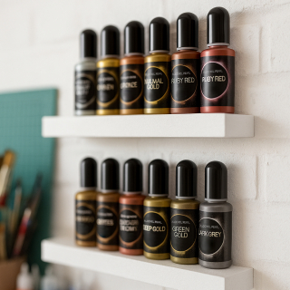 Набор алкогольных чернил EpoxyMaster "Металлик", 12шт