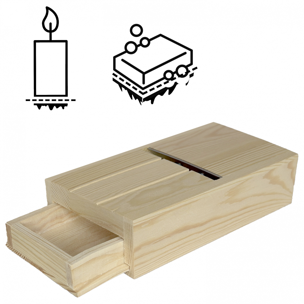 Терка-слайсер для свечей и мыла с ящиком, 19х10см
