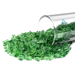 Стеклянная крошка зеленая, 100г