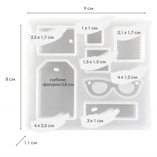 Силиконовый молд для кулонов, 9х8см