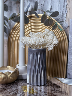 Силиконовый молд - Ваза ребристая, h10,5см