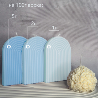 Краситель сухой для свечей/воска, "Голубой", 10г