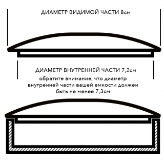 Декоративная крышка из металла №1, d8см