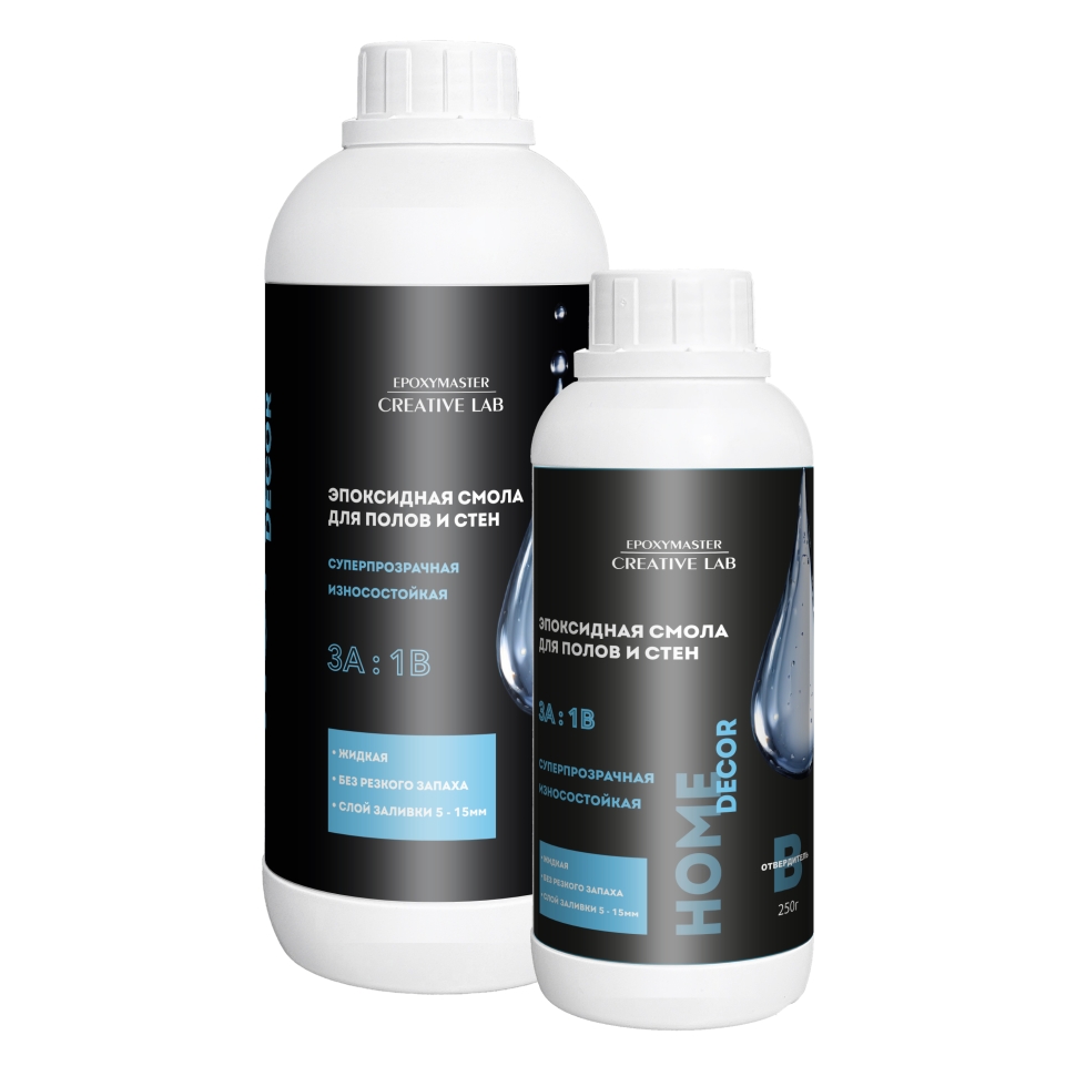 Эпоксидная смола для полов и стен Creative Lab (до 1,5см слой)