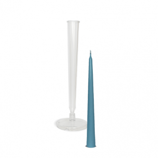 Пластиковая форма для изготовления свечей конус, d2,2х25см
